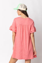 Load image into Gallery viewer, Short Sleeve French Terry Pocket Tee Shirt Dress