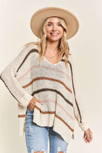 Load image into Gallery viewer, MULTI COLOR STRIPE SWEATER TOP