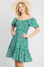 Load image into Gallery viewer, Floral Print Smocked Dress