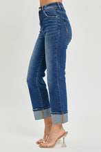 Load image into Gallery viewer, HIGH RISE CUFFED STRAIGHT JEANS