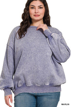 Load image into Gallery viewer, ACID WASH FLEECE OVERSIZED PULLOVER