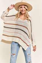 Load image into Gallery viewer, MULTI COLOR STRIPE SWEATER TOP