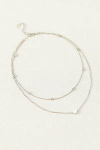 Valentine Heart Shaped Layered Chain Necklace