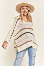 Load image into Gallery viewer, MULTI COLOR STRIPE SWEATER TOP