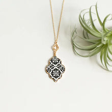 Load image into Gallery viewer, Charlie Pattern Drop Necklace - Ornate Design