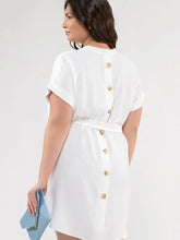 Load image into Gallery viewer, Back Buttoned Belted Dress