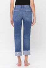 Load image into Gallery viewer, High Rise Regular Straight Jean with Cuffs
