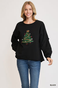 Christmas Tree Sequined Top