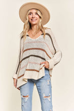 Load image into Gallery viewer, MULTI COLOR STRIPE SWEATER TOP