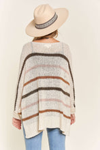 Load image into Gallery viewer, MULTI COLOR STRIPE SWEATER TOP