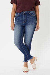 Plus Size Hem Detail Ankle Skinny