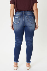 Plus Size Hem Detail Ankle Skinny