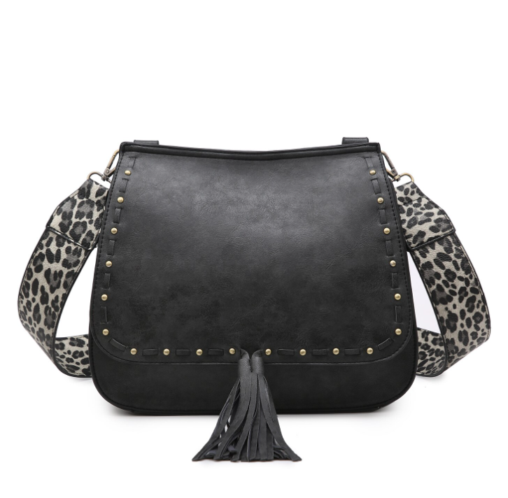 Bailey Crossbody with Animal Print Contrast Strap