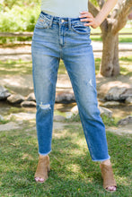 Load image into Gallery viewer, Howdy Embroidery Boyfriend Jeans