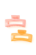 Load image into Gallery viewer, Jelly Rectangle Claw Clip in Sherbet