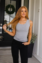 Load image into Gallery viewer, Just One More Ribbed Tank in Heather Grey