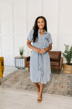 Load image into Gallery viewer, Wait For It Denim Shirtdress