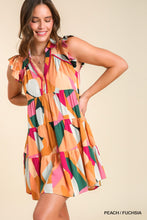 Load image into Gallery viewer, Multi Color Abstract Print Dress