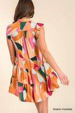Load image into Gallery viewer, Multi Color Abstract Print Dress