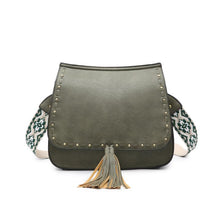 Load image into Gallery viewer, Bailey Crossbody with Animal Print Contrast Strap