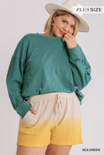 Load image into Gallery viewer, Diamond Knit Round Neck Long Sleeve Top