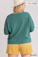 Load image into Gallery viewer, Diamond Knit Round Neck Long Sleeve Top